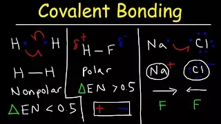 Polar Covalent Bonds and Nonpolar Covalent bonds, Ionic Bonding - Types of Chemical Bonds