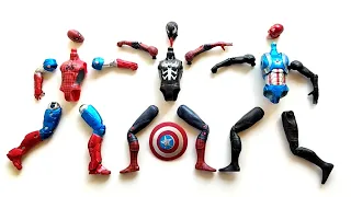 Merakit Mainan Spider Man Vs Venom Vs Captain America ~ Avengers