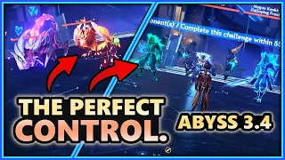 SO, THIS is the BEST TIPS for the HARDEST ABYSS 3.4 Floor 12! Perfect Control Gaming!