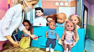 VACCINATIONS AT SCHOOL! HOW TO ESCAPE? Katya and Max are a funny family funny series with Barbie