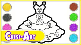 How To Draw Princess Dress | Drawing and Coloring For Children | How To Draw a Dress | Chiki Art