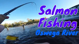 Oswego River Salmon fishing Oct. 9, 2020