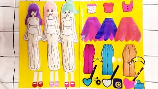 (PAPER DIY) HOW TO MAKE PAPER DOLL BOOK/ FAIRY PRINCESS DRESS EDITION