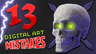 13 Digital Art MISTAKES You Could Be Making! 💀🖍️