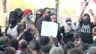 Jacob Blake's father gives impassioned speech at rally