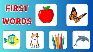 Baby's First Words | Baby Learning Videos | Flash Cards to Learn First Words