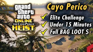 GTA 5 Online cayo perico Heist Max Take with  2 player+ Elite  Challenge