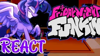 React do friday night funkin X Pibby conpect Vs twilight sparkle + subtitle...