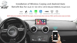 5G Wireless CarPlay and Android Auto Retrofit kSmart auto Box for Audi A1 Q3 MMI 2G 2012-2018 Models