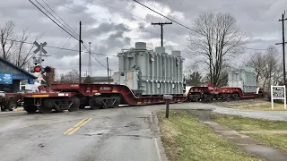 Rare Train!  2 Huge Oversize Loads On Push Pull Special Train!  Cincinnati Eastern Railroad, Part 1