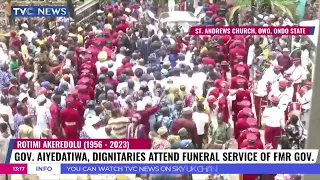 Gov. Aiyedatiwa, Dignitaries Attend Funeral Service of Fmr Gov. Rotimi Akeredolu