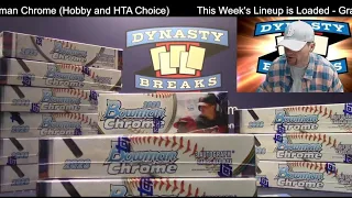 2023 Bowman Chrome HTA Choice Baseball Card 12 Box Case Break #1   Sports Cards