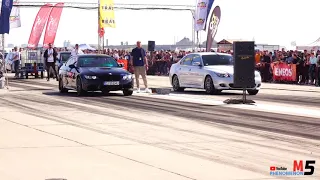 BMW E92 335 Twin-Turbo 450HP 13.0 vs BMW E60 535D 440HP 12.8 DRAG RACE