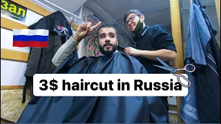 3$ HAIRCUT IN SAINT PETERSBURG, RUSSIA 🇷🇺