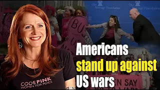 "China is not our enemy!" shouted American peace activists who stand up to the US war machine