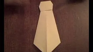Галстук из бумаги оригами  Tie paper Origami