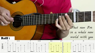 Aladdin - A Whole New World - Fingerstyle Guitar - TAB