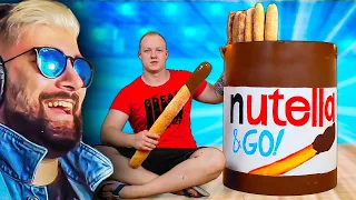 МЫ ПРИГОТОВИЛИ ОГРОМНУЮ Nutella Go ВЕСОМ В 50 КИЛОГРАММ ► VANZAI ( Ванзай ) | Реакция