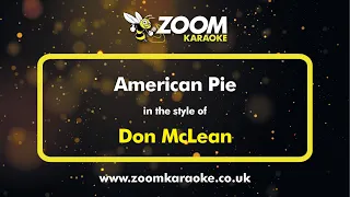 Don McLean - American Pie - Karaoke Version from Zoom Karaoke