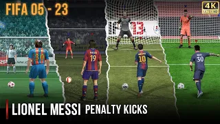 Lionel Messi  Penalty Kick Evolution In FIFA | FIFA 05 - 23 | 4K 60FPS