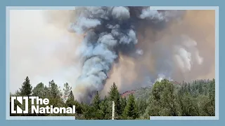 Wildfire burning out of control near Yosemite National Park