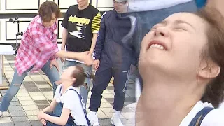 Gwangsoo, shows real sibling chemistry Somin, who hit his forehead. 《Running Man》 EP490