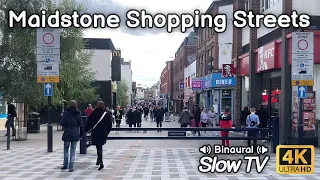 An Afternoon Walk Along The Shopping Streets, Week St & Gabriel's Hill in Maidstone, Kent - Slow TV