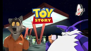 Toy Story Lost At The Gas Station But It's Mr Wolf and Big The Cat