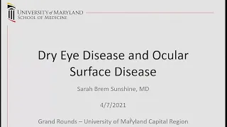 Dry Eye Disease and Ocular Surface Disease