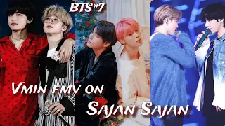 req vid💜diamond b'day spe fmv on Vmin Sajan Sajan|Vmin bollywood mix hindi fmv|Vmin fmv cute hindi 💜