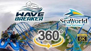 2020 VR 360 5K POV Wave Breaker The Rescue Coaster On Ride Front and Back SeaWorld San Antonio