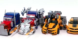 Transformers Movie 3 Dotm Leader Bumblebee Optimus Prime Same 4 Vehicles Truck Robot Car Toys