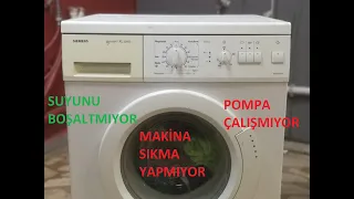 Siemens Çamaşır Makinesi Neden Sıkma Yapmaz Neden Suyunu Boşaltmaz & ÇAMAŞIRLAR ISLAK ÇIKIYOR