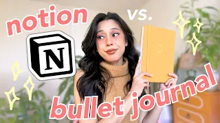 NOTION vs. BULLET JOURNAL ⚡️ which is the best planner system?!