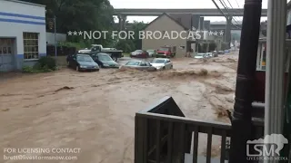 7 2 18 Sharpsburg, PA Flash Flood Sends Debris Rushing Down Streets