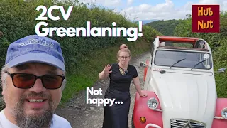 2CV off-road! We almost got stuck... Contains mild peril. And a scared Miss HubNut...
