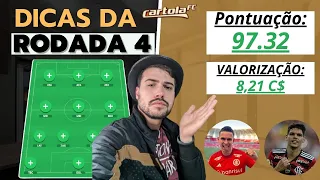 DICAS CARTOLA FC 2024 | RODADA 4 | MITAMOS E VALORIZAMOS MUITO #cartolafc #cartoladicas #brasileirao