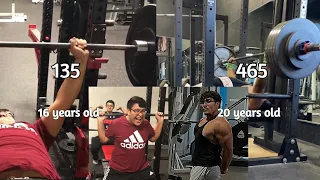 NATURAL BENCH PRESS TRANSFORMATION 135 - 465