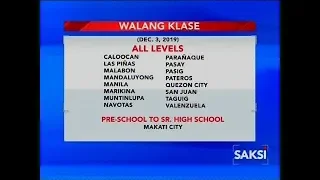 Saksi: Ilang lalawigan, nagsuspinde na ng klase bukas dahil sa Typhoon Tisoy