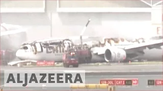 All passengers safe after Emirates Airline plane crash-lands in Dubai 🇦🇪 | Al Jazeera English