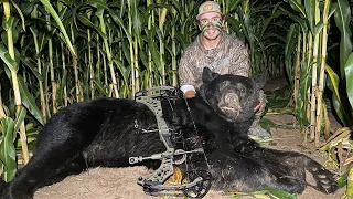 Bear Hunting GIANT Black Bear with a Bow! (Catch Clean Cook)
