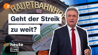 XXL-Streik bei der Bahn: Überspannt die GDL den Bogen? | ZDFheute live