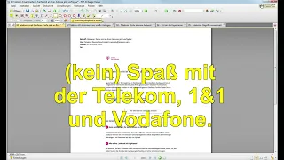 (kein) Spaß mit der Glasfaser Telekom, 1&1 und Vodafone. (Update) ... Kompetenzwüste ...