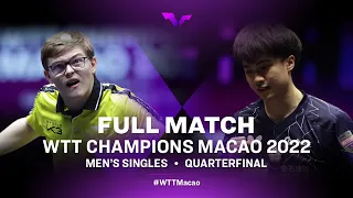 FULL MATCH | Alexis LEBRUN vs LIN Yun-Ju | MS QF | WTT Champions Macao 2022