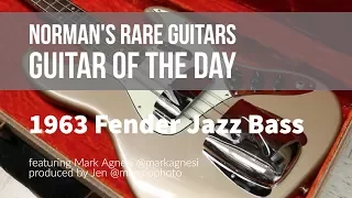 Norman's Rare Guitars - Guitar of the Day: 1963 Fender Jazz Bass Matching Headstock