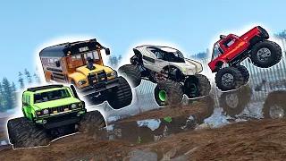 Monster Trucks Obstacles Battle #7 - BeamNG Drive