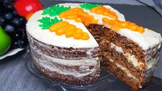 Carrot cake recipe as in Starbucks // How to make Carrot Cake