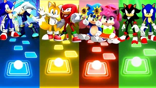 Sonic Silver Sonic vs Tails Knuckles vs Baby Sonic Amy vs Sonic Shadow - Tiles Hop EDM Rush