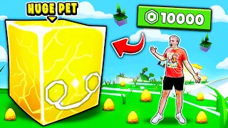 Wydałem *10000 ROBUX* 🤑 i KUPIŁEM ✅ MÓJ PIERWSZY *HUGE PET* ⚠️ w PET SIMULATOR X 🥶 w ROBLOX!