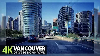 Vancouver 4K60fps - Driving Downtown - British Columbia, Canada